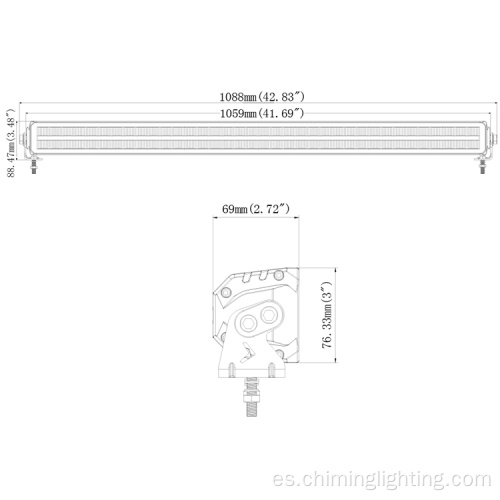 Nueva llegada de 42 pulgadas Combo luces de viga barra de camión desplegable barra de led de trabajo barra de luz barra